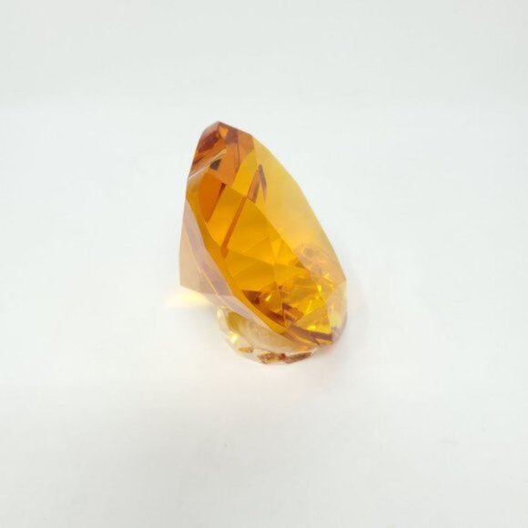 Amber Heart Art Glass Paperweight - Picture 2 of 5